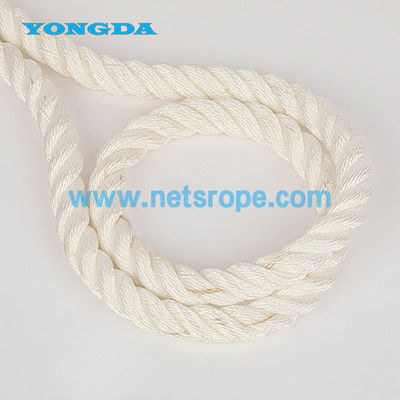 4mm 3 Strand White Twisted Nylon Rope With Plastic Cord Untuk Perikanan Bottom/ Pelagic Fishing/ Trawling/ Hoisting Buoy Net