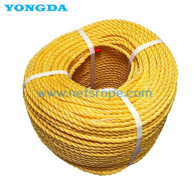 3 Strand Polypropylene Braided Ropes Serat Monofilamen 4mm Z Twist