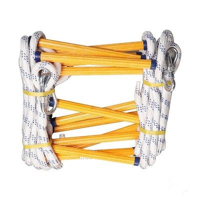 6m sampai 100m Fire Rescue Anti-Slip Soft Ladder dengan Resin Rings