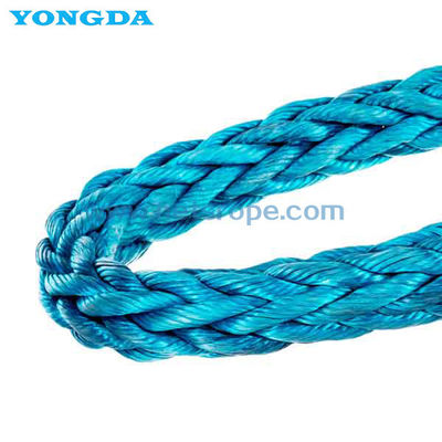 Super Kekuatan 12 Strands HMPE Ship Mooring Rope/Vessel Mooring Line Dengan UV &amp; Resistensi Kimia